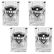 Houston Dynamo Soccer 4pc Square Shot Glass Set - Primary Team Logo MAJOR-LEAGUE-SOCCER Soccer