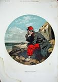 1856 COLOUR PRINT FRENCH SOLDIER BEACH SEA-SIDE WAR MAN