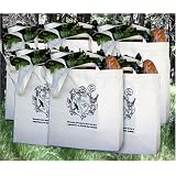 The Planet Bag Set of Six (6) 100% Cotton Cloth Grocery Totes