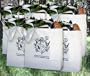 The Planet Bag Set of Six (6) 100% Cotton Natural Canvas Grocery Tote Bags