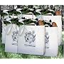 The Planet Bag Set of Six (6) 100% Cotton Natural Canvas Grocery Tote Bags