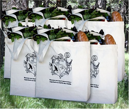 Buy The Planet Bag Set of Six (6) 100% Cotton Natural Canvas Grocery Tote Bags online at Discounted New and Used prices. Delivered to your door with Off-The-Bookshelf.