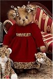 Leah and Leopold 14 Christmas Dressed Stuffed Teddy Bear with Leopard Purse by Bearington
