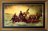 George Washington Print the Crossing of the Delaware by Leutze Framed