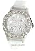 GUESS Women's Crystal Accented White Rubber Watch #86154L