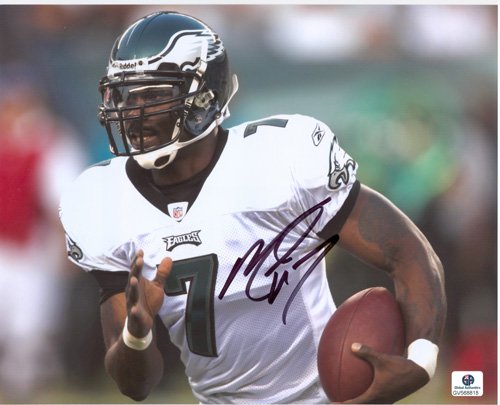 GAI Authentic Michael Vick Autograph Philadelphia Eagles 8x10 Photo w/ Double Matted Custom Frame
