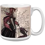 Tree-Free Greetings XM27579 Amy Brown Artful Jumbo Mug, 20-Ounce, Fantasy a Faery and Her Pet Dragon