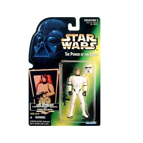 Star Wars: Power of the Force Green Holo Card Luke Skywalker in Stormtrooper Disguise Action Figure