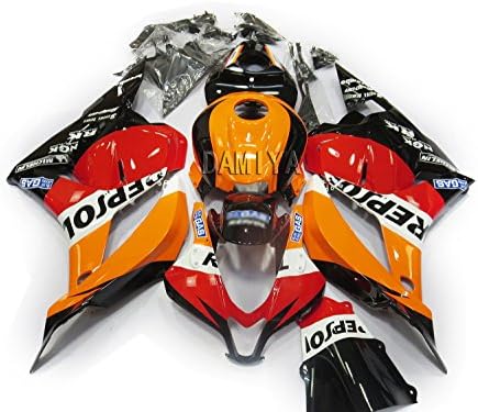 QUY Motorcycle Compression Mold Bodywork Fairings Kit ABS Plastic Painted with Repsol for Honda CBR 600RR (2009-2012)