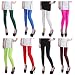 HDE Solid Cotton Leggings Spandex Stretch Pants- Many Colors 