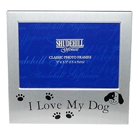 Silver Colour ' I Love My Dog ' Photo Frame Pet Lover Gift Present