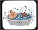 Mouse Pad with man, body, individuals, individual, humans, person, human, sitting, bath, persons, hippopotamus, surprise, people