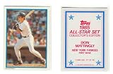 1985 Topps Glossy All Star Send In Baseball Card Don Mattingly New York Yankees