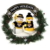 Pittsburgh Pirates Christmas Snowman Holiday Wreath