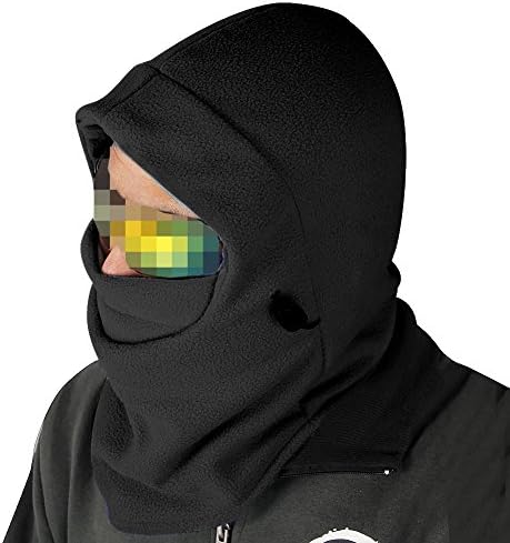 Nsstar Thermal Warm Fleece Full Face Mask Balaclava CS Mask Head and Neck Cover Warmer Windproof Hooded Scraf Hat for Winter Outdoor Sports Cycling Motorcycle Bike Ski Snowboard fishing