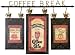 Coffee Break Print Black Metal Red multi