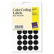 Avery Self-Adhesive Removable Labels, 0.75 Inch Diameter, Black, 1,008 per Pack (05459)