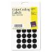 Avery Self-Adhesive Removable Labels, 0.75 Inch Diameter, Black, 1,008 per Pack (05459)