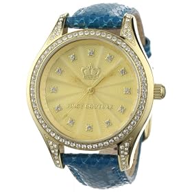 Juicy Couture Womens 1900741 Lively Turquoise Leather Strap W