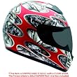 Bell Arrow Shocker Red Full Face Motorcycle Helmet - Size : Large