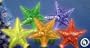 Set of 30 LED Crystallized Star Multi Color Christmas Lights Green Wire ES62-344