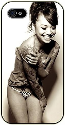 iPhone 5C Smiling face, tattoo, tattooed - black plastic case / Sexy Girl Black And White, Hot