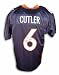 Autographed Jay Cutler Denver Broncos Blue Reebok Authentic Jersey