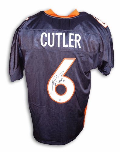 Autographed Jay Cutler Denver Broncos Blue Reebok Authentic Jersey