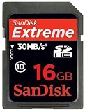 SanDisk 16GB Extreme SDHC Class 10 High Performance memory card NEW 30MB/s version 51IRu07xT5L. SL160 SanDisk 16GB Extreme SDHC Class 10 High Performance memory card NEW 30MB/s version