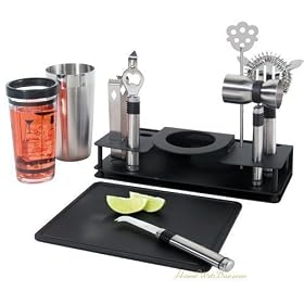 Oggi Pro Stainless-Steel 10-Piece Cocktail Shaker and Bar Tool Set