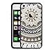 iPhone 5 5S Case, iPhone SE Case, SmartLegend Retro Totem Mandala Floral Pattern Clear Acrylic PC Hard Back Cover with TPU Bumper Frame Hybrid Transparent Protective Case for iPhone 5 5S SE - Black