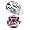 Matte White/ Magenta Lines