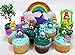 CARE BEARS 14 Piece Birthday CUPCAKE Topper Set, Featuring 10 Care Bear Figures, Decorative Themed Accessories, Figures Average 2