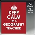 KC058 Keep Calm I'm a Geography teacher great gift idea red aluminum Metal Poster