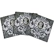 Black White Cameo Baroque Napkins Pack Luncheon Size 6.5 by 6.5 inches, pack of 20