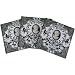 Black White Cameo Baroque Napkins Pack Luncheon Size 6.5 by 6.5 inches, pack of 20