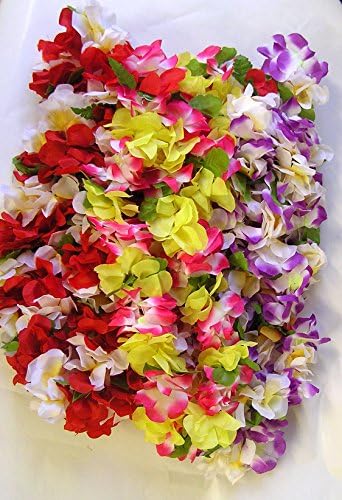Silk Hawaiian Leis 40 Inch 6 Count
