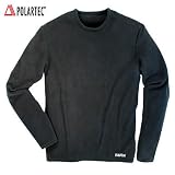 TAIGA Polartec Microfleece Crewneck - Men's Long-Sleeved Fleece Shirt Pullover, Black, MADE IN CANADA
