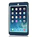 iPad Mini Case, ROKE Fashion 2in1 Hybrid Protective Heavy Duty Protection Shock-absorption Impact Resistant Case For Pad Mini 2/3 Case (Mint Green/Dark Blue)