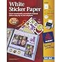 Ink Jet 8-1/2 Inch X11 Inch Printable Sticker Project Paper W/CD-Matte White