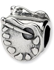 Sterling Silver Reflection Beads Collection Artist Palette Ball Bead Charm 4mm Hole (fits 3mm European Style Charm Bracelets)