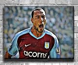 John Carew Aston Villa F.C. Pop Art Un-Framed (30in x 20in) 01 Canvas Art Poster Print Stunning Quality
