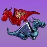 Plush Dragons, Blue and Red Dragons 16