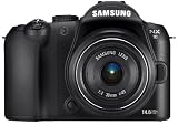 Samsung NX10 Systemkamera (14,6 Megapixel, Bildstabilisation) Kit inkl. 18 55 mm Objektiv, schwarz Systemkamera