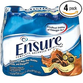 Ensure Complete Balanced Nutrition Drink, Coffee Latte, 24 - 8 Fluid Ounce Bottles by Ensure