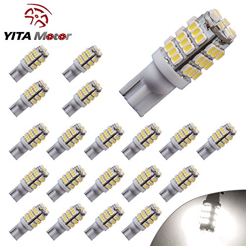 Yitamotor 20 x t10 42-smd rv car backup reverse white led light b…