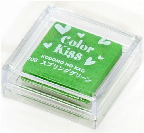 Imagen 2 de Almohadilla de Tinta pequeña Verde Claro de Japón