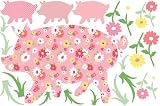 Review Brewster Wallcovering Co WPZ93884 / Brewster Scarlett the Pig from ZooWallogy by Wall Pops