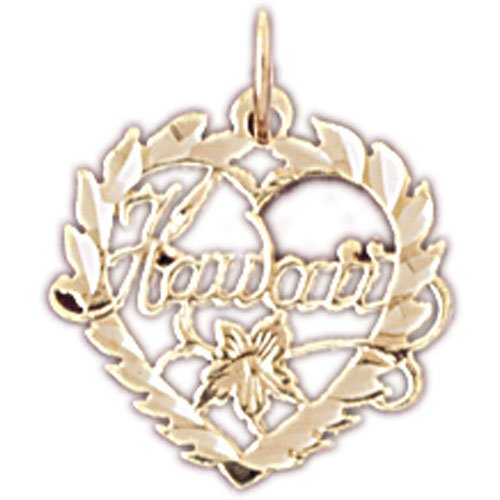 14kt Yellow Gold Hawaii Pendant