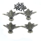 【ノーブランド 品】4本 ボックス 足 家具 コーナー フット 装飾 プロテクター カバー　ケースプロテクター